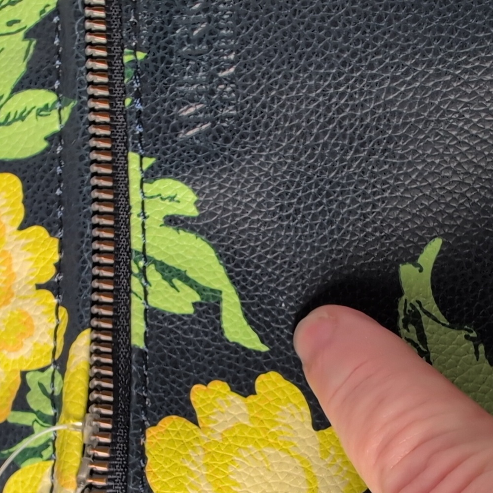 American Leather Co Green & Yellow Floral Thin Crossbody Bag - Picture 12 of 13